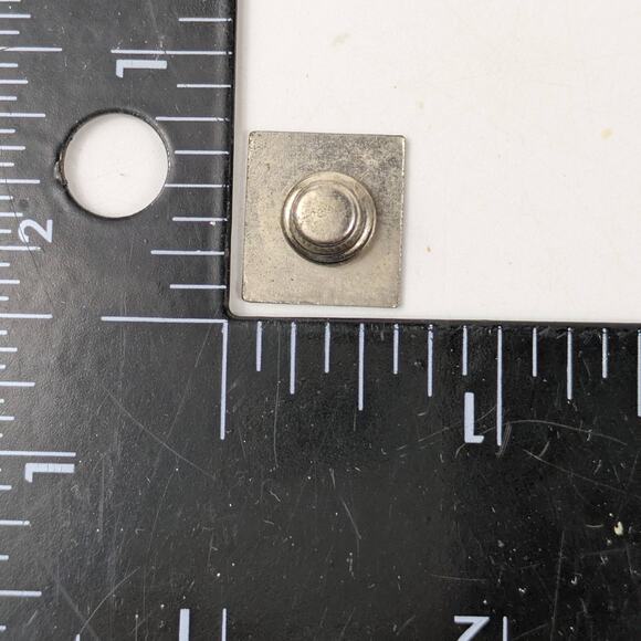 Vintage CMS 63 Enamel Pin Green Orange White Bird Jet Logo Square Lapel Badge - Picture 2 of 2